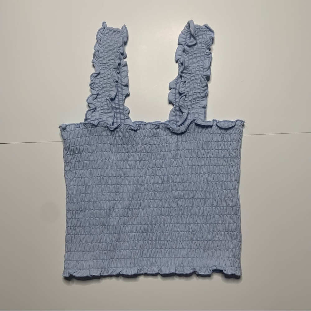 Hollister Blue Smocked Tank/Crop Top